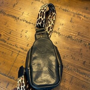 The Classy Cloth Crossbody Purse Leopard Strap